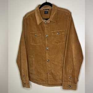 100% Cotton Brown Corduroy Shirt Jacket